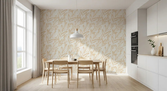 Minimalist Brushstroke Foliage Wallpaper⁠