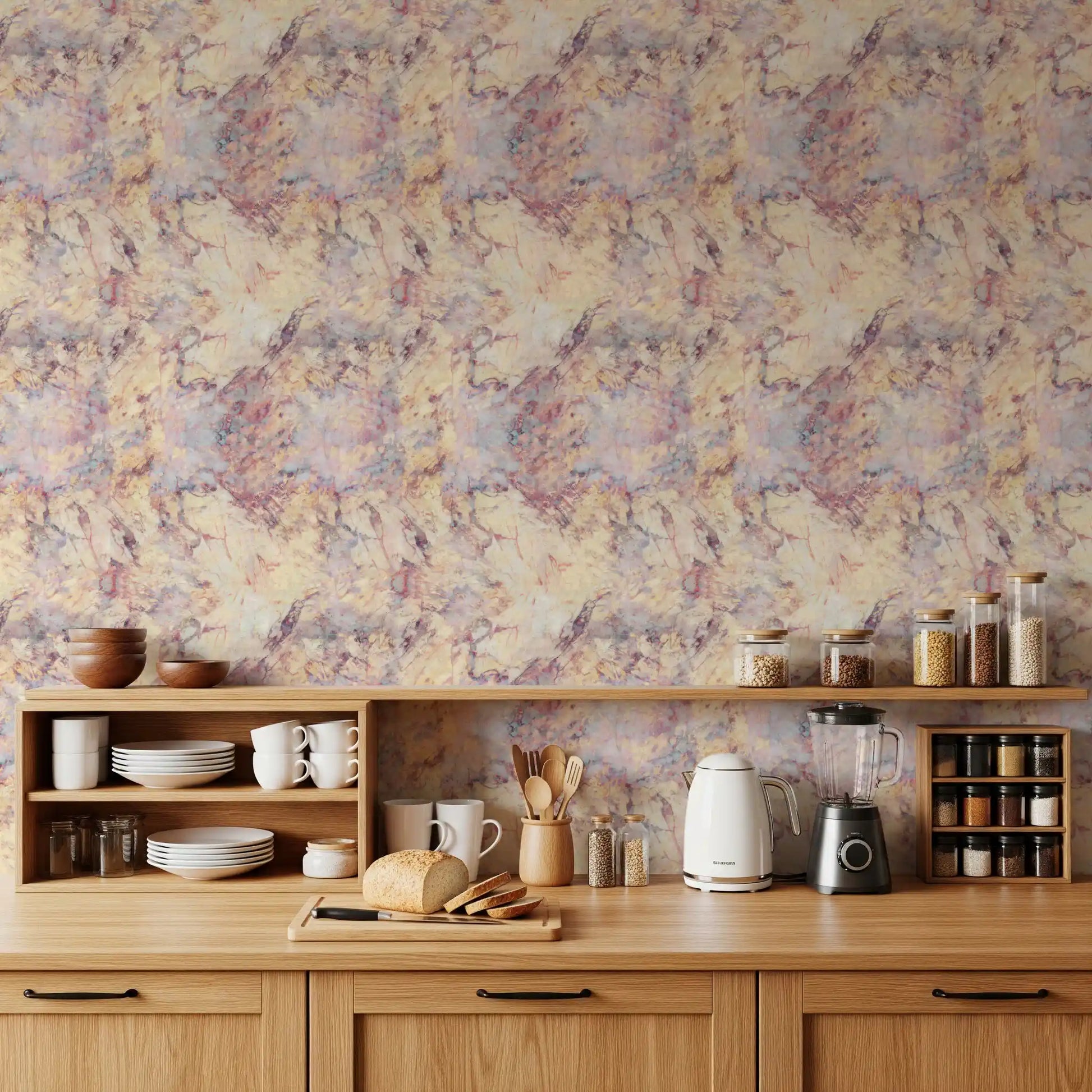 Modern Stone Vein Pattern Wallpaper⁠