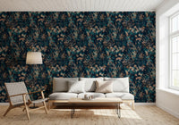 Nocturnal Meadow Pattern Wallpaper⁠
