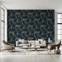 Nocturnal Meadow Pattern Wallpaper⁠