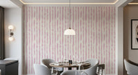 Soft Blush Hand-Painted Vertical Stripes Wallpaper⁠