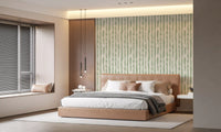 Sage Hand-Painted Vertical Stripes Wallpaper⁠