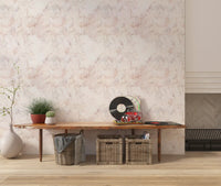 Soft Blush Marble Vein Wallpaper⁠