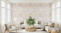 Soft Blush Marble Vein Wallpaper⁠