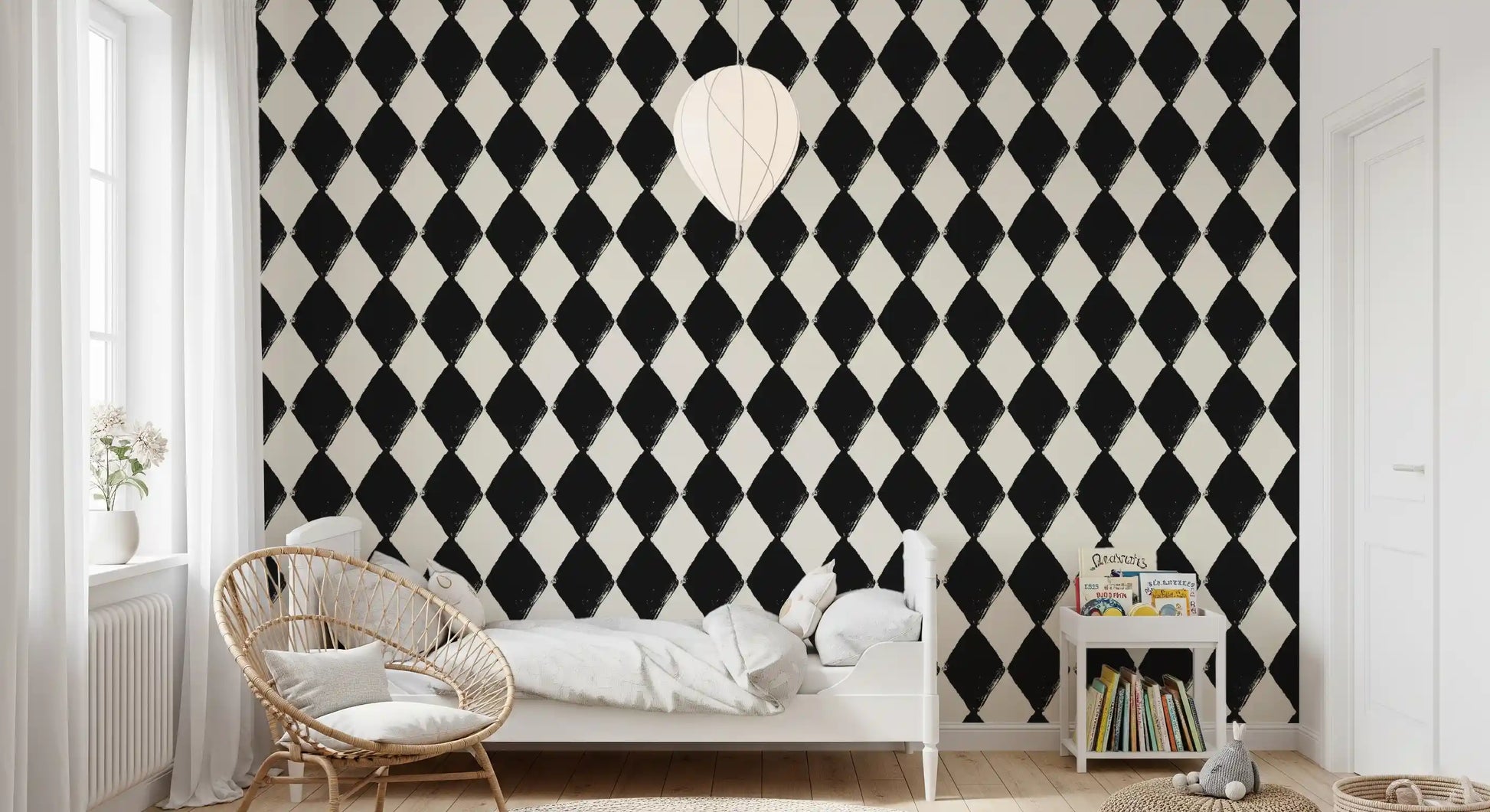 Textured Harlequin Brushwork Wallpaper⁠