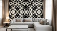 Interlocking Geometric Monochromatic Pattern Wallpaper⁠