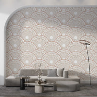 Art Deco Fan Radiating Arcs Wallpaper⁠