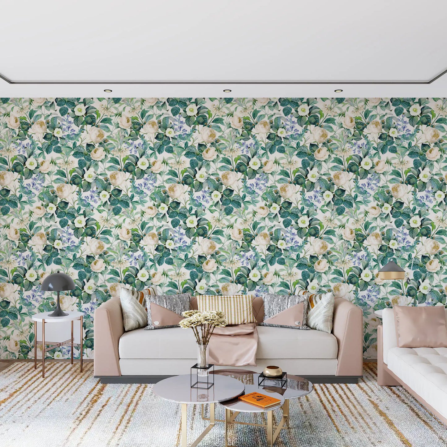 Vintage Botanical English Garden Flora Wallpaper⁠