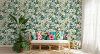 Vintage Botanical English Garden Flora Wallpaper⁠
