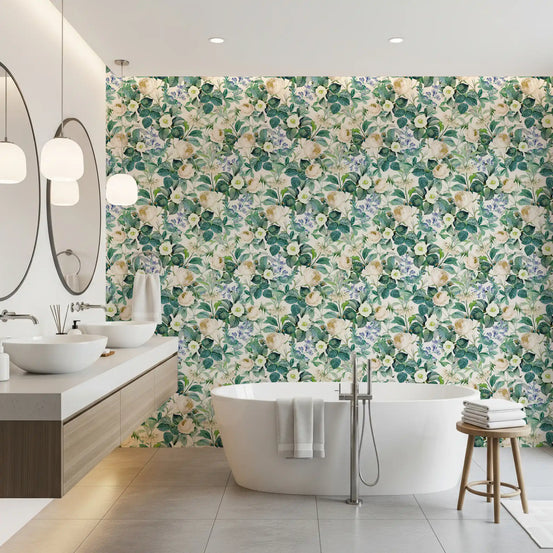 Vintage Botanical English Garden Flora Wallpaper⁠