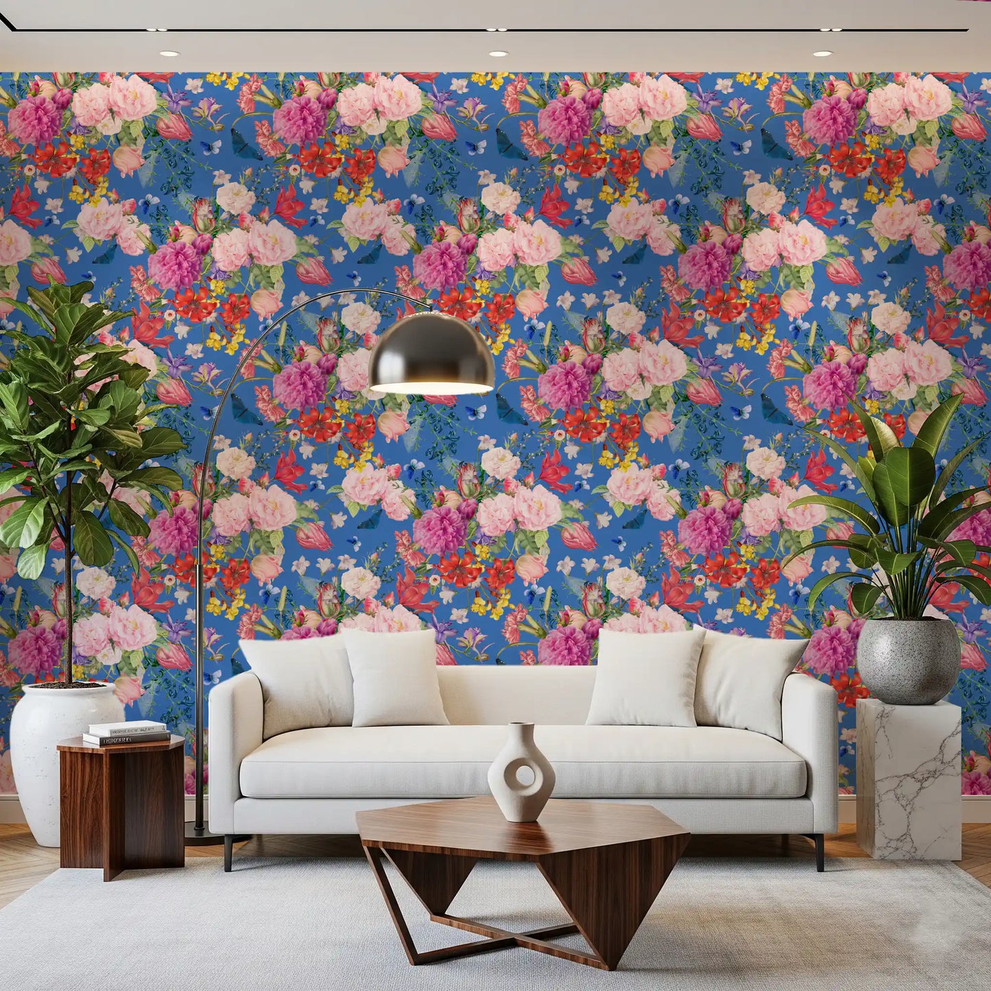 Vintage Botanical Floral Symphony Wallpaper⁠