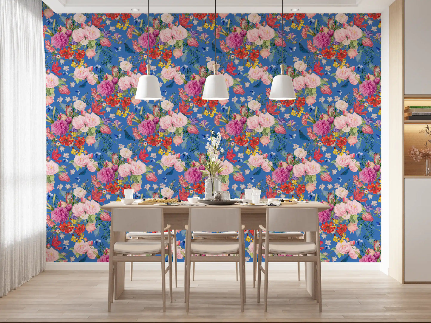 Vintage Botanical Floral Symphony Wallpaper⁠