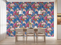 Vintage Botanical Floral Symphony Wallpaper⁠