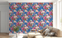 Vintage Botanical Floral Symphony Wallpaper⁠