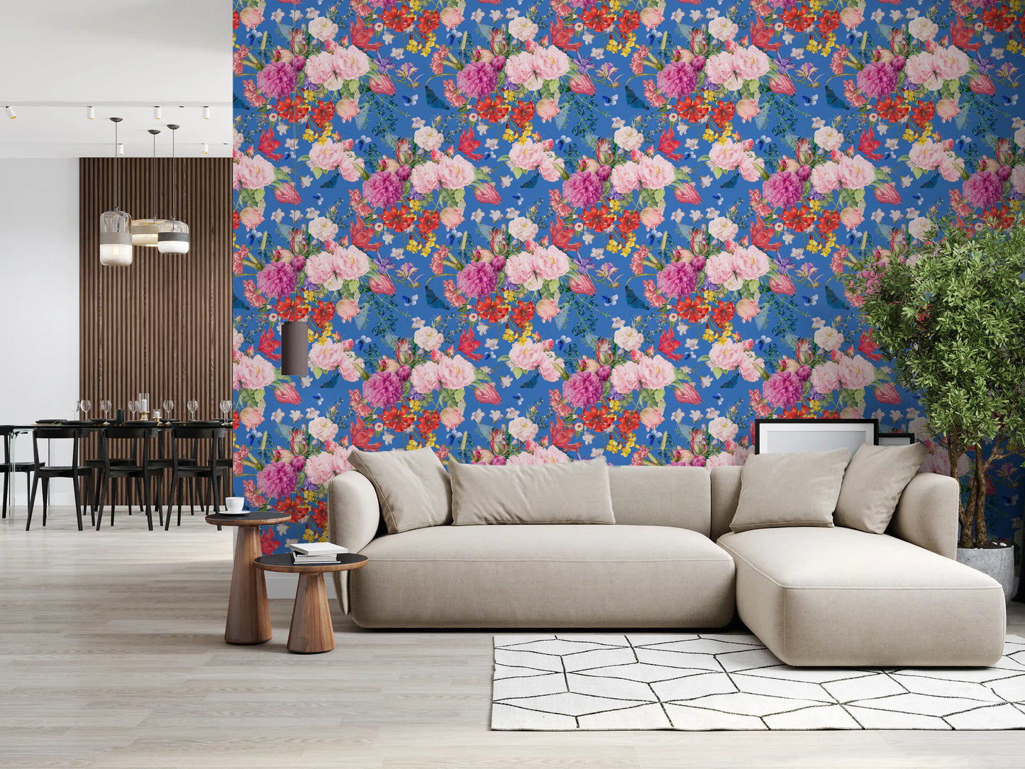 Vintage Botanical Floral Symphony Wallpaper⁠