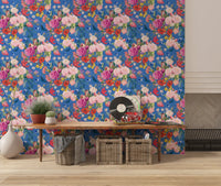 Vintage Botanical Floral Symphony Wallpaper⁠