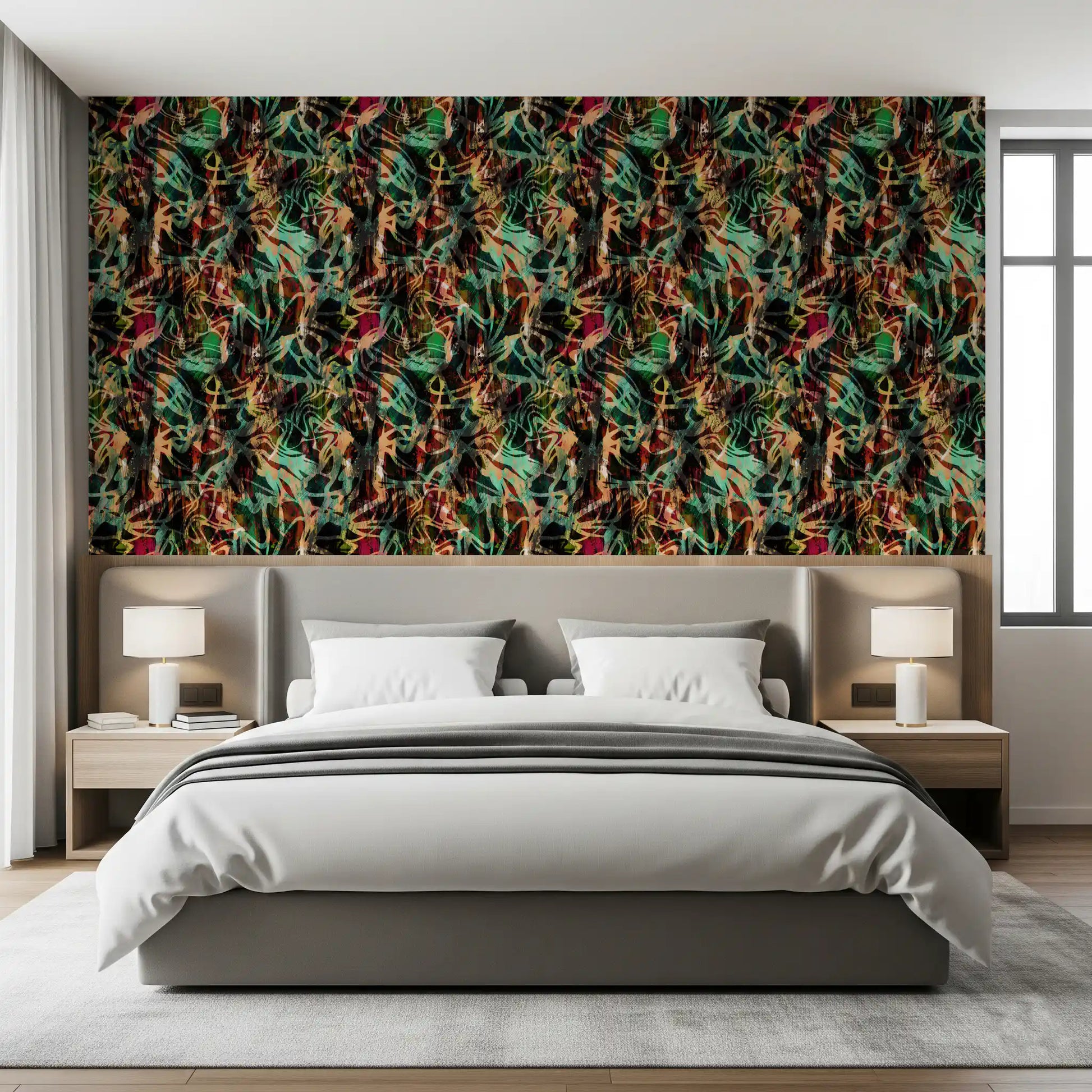 Abstract Painted Expression Wallpaper⁠