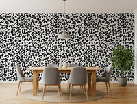 Monochrome Doodle Abstract Shapes Wallpaper⁠