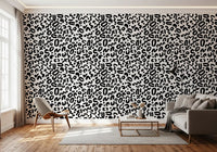 Monochrome Doodle Abstract Shapes Wallpaper⁠