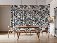 Monochrome Doodle Abstract Shapes Wallpaper⁠