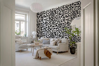 Monochrome Doodle Abstract Shapes Wallpaper⁠