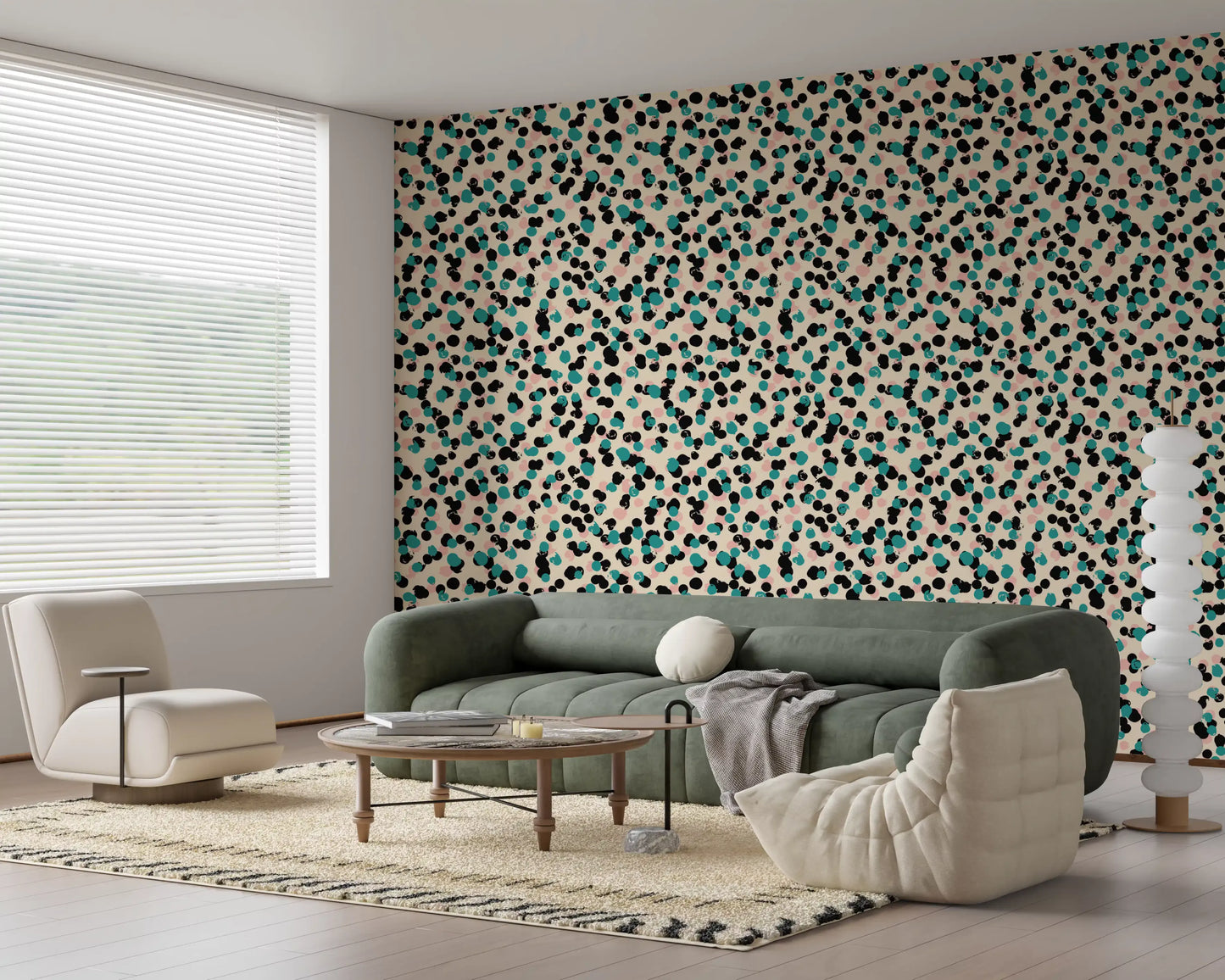 Textured Spotty Modern Pattern Wallpaper⁠