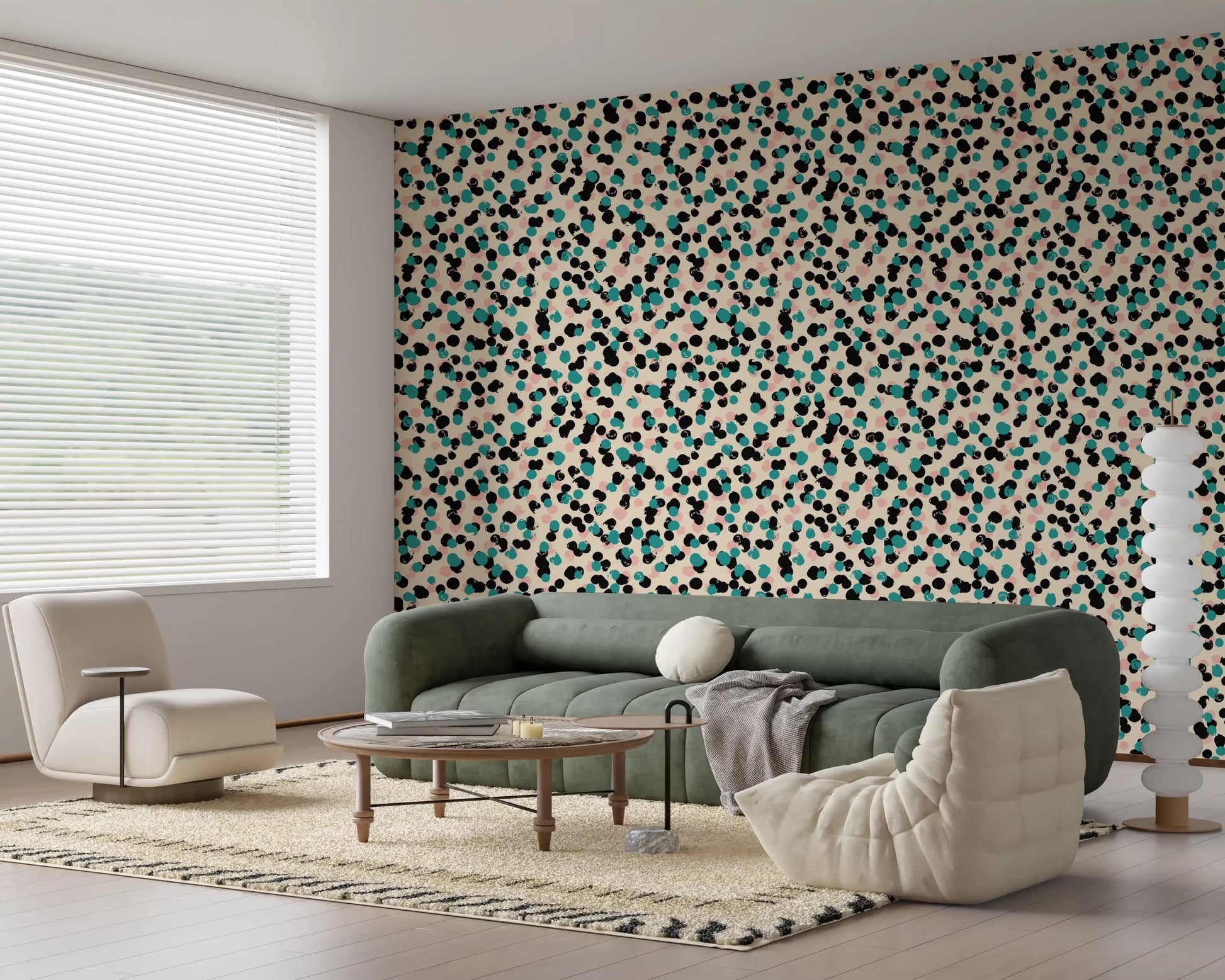 Textured Spotty Modern Pattern Wallpaper⁠