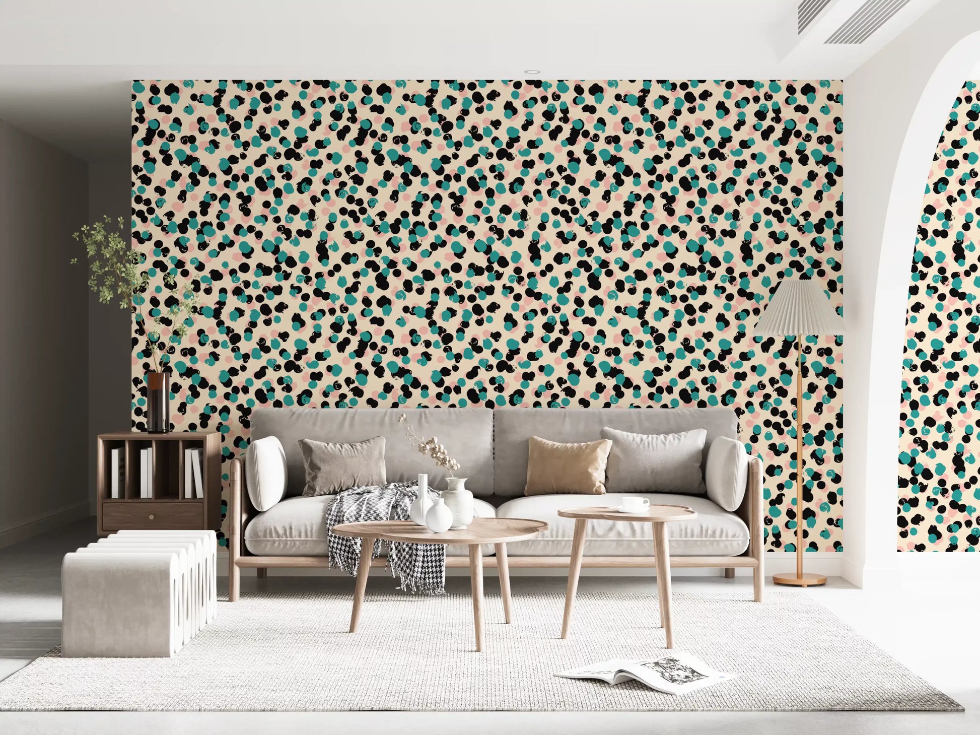 Textured Spotty Modern Pattern Wallpaper⁠