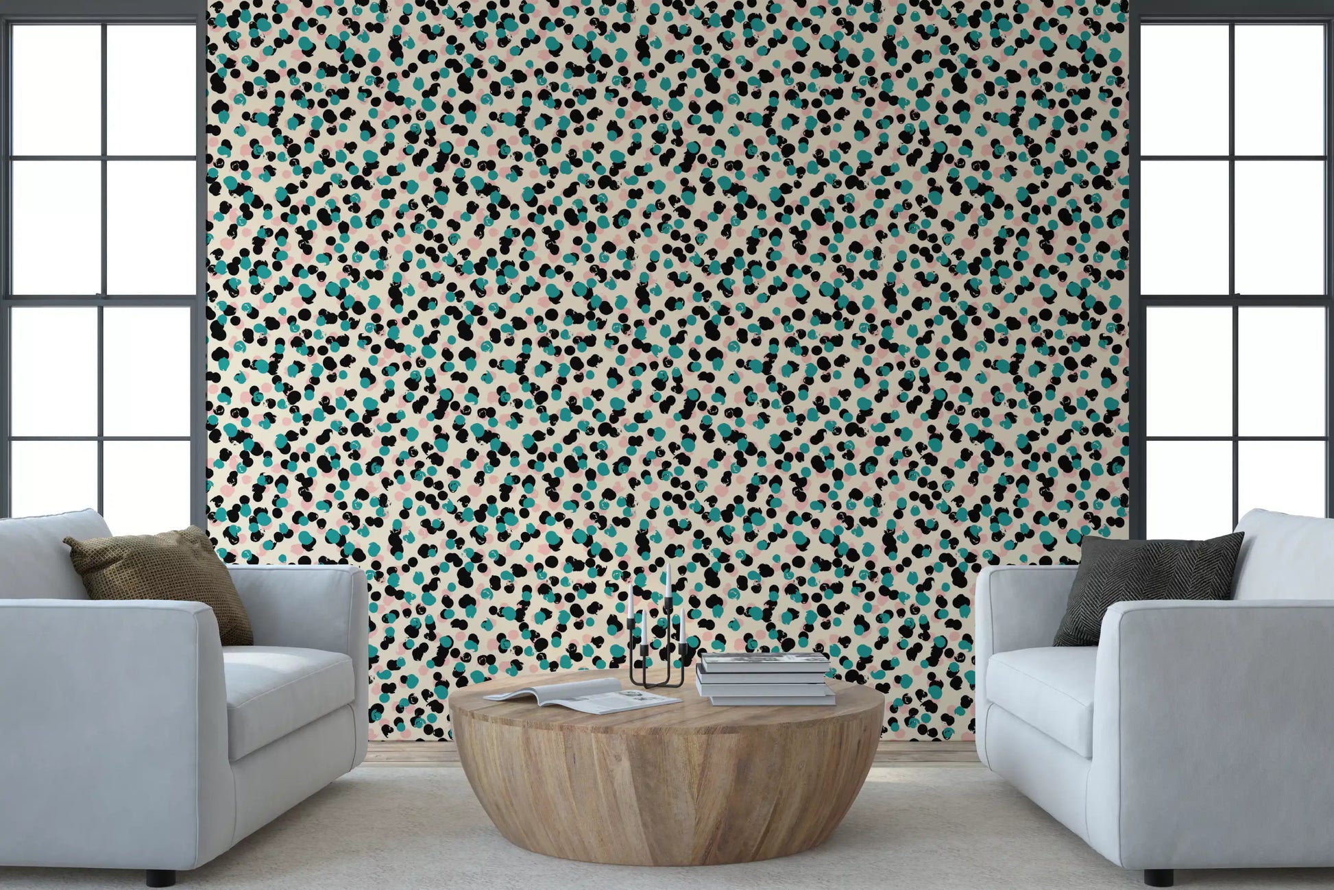 Textured Spotty Modern Pattern Wallpaper⁠