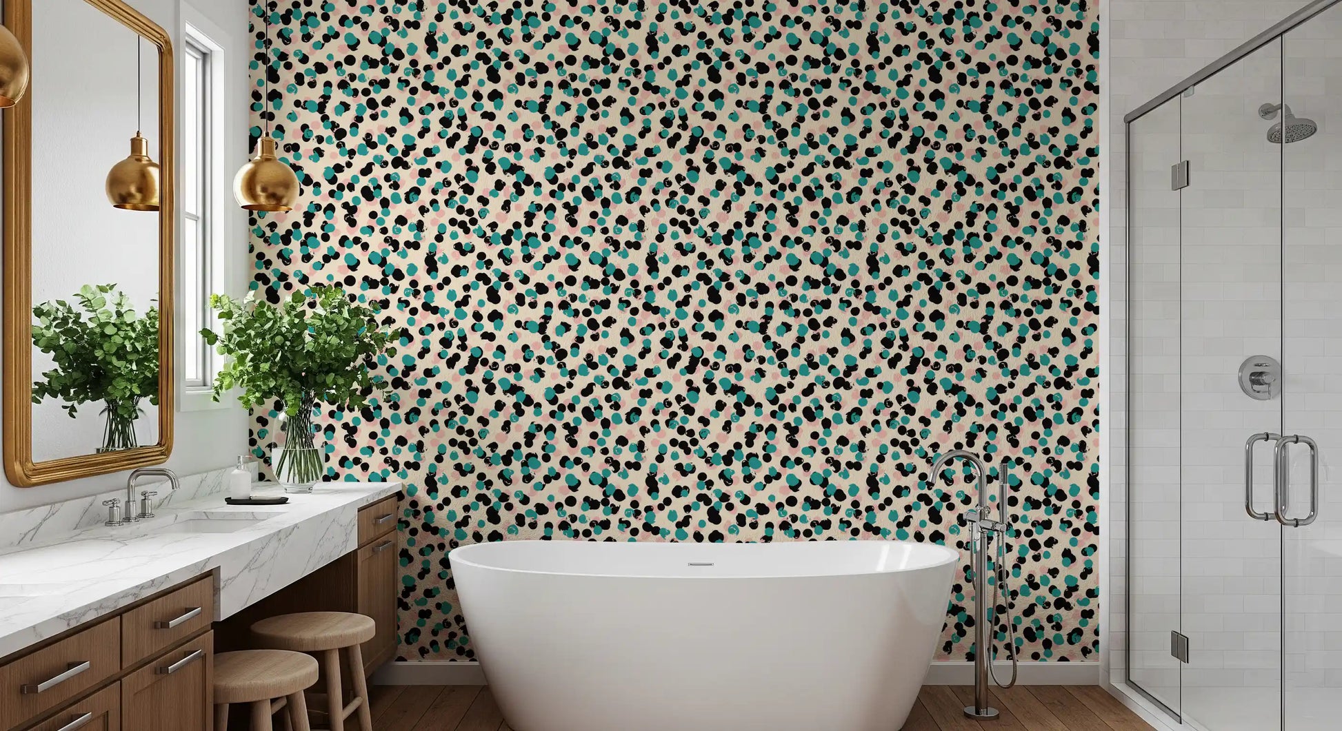 Textured Spotty Modern Pattern Wallpaper⁠