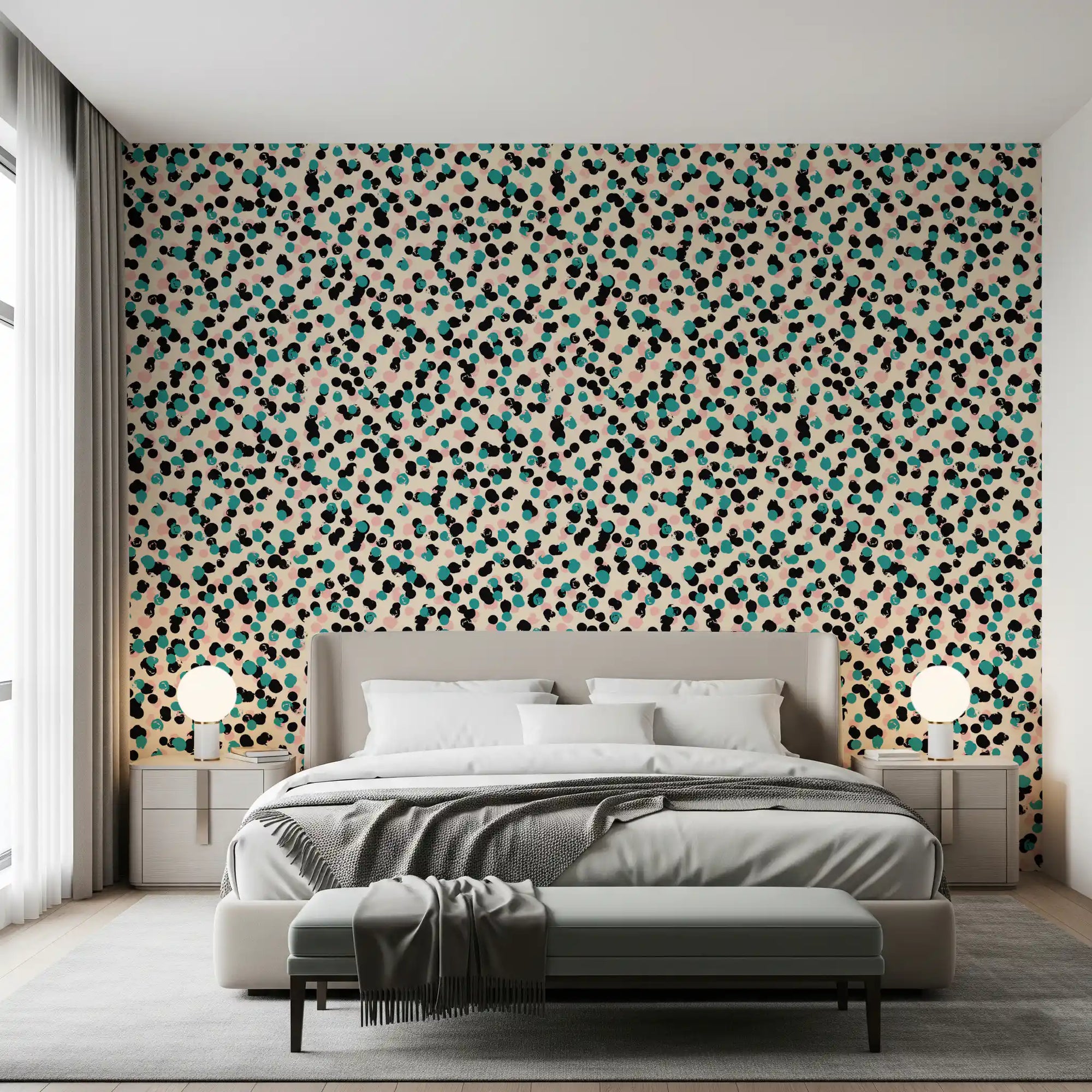 Textured Spotty Modern Pattern Wallpaper⁠