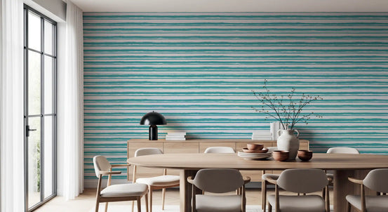 Organic Teal Stroke Texture Wallpaper⁠