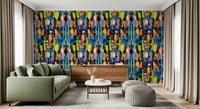 Eclectic Multicoloured Brushwork Art Wallpaper⁠