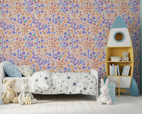Cheerful Painted Meadow Bloom Wallpaper⁠