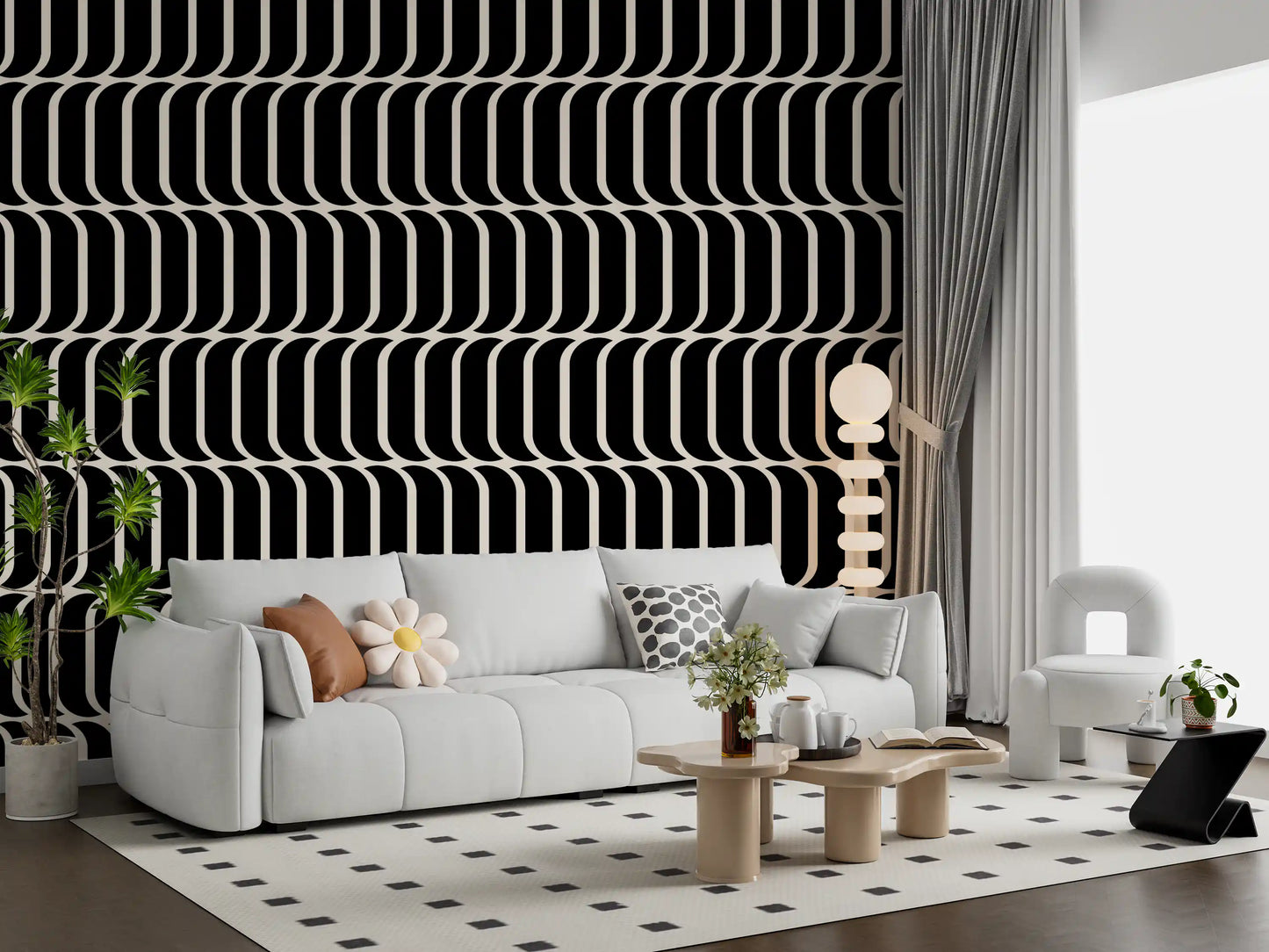 Minimalist Arch Geometric Wallpaper⁠