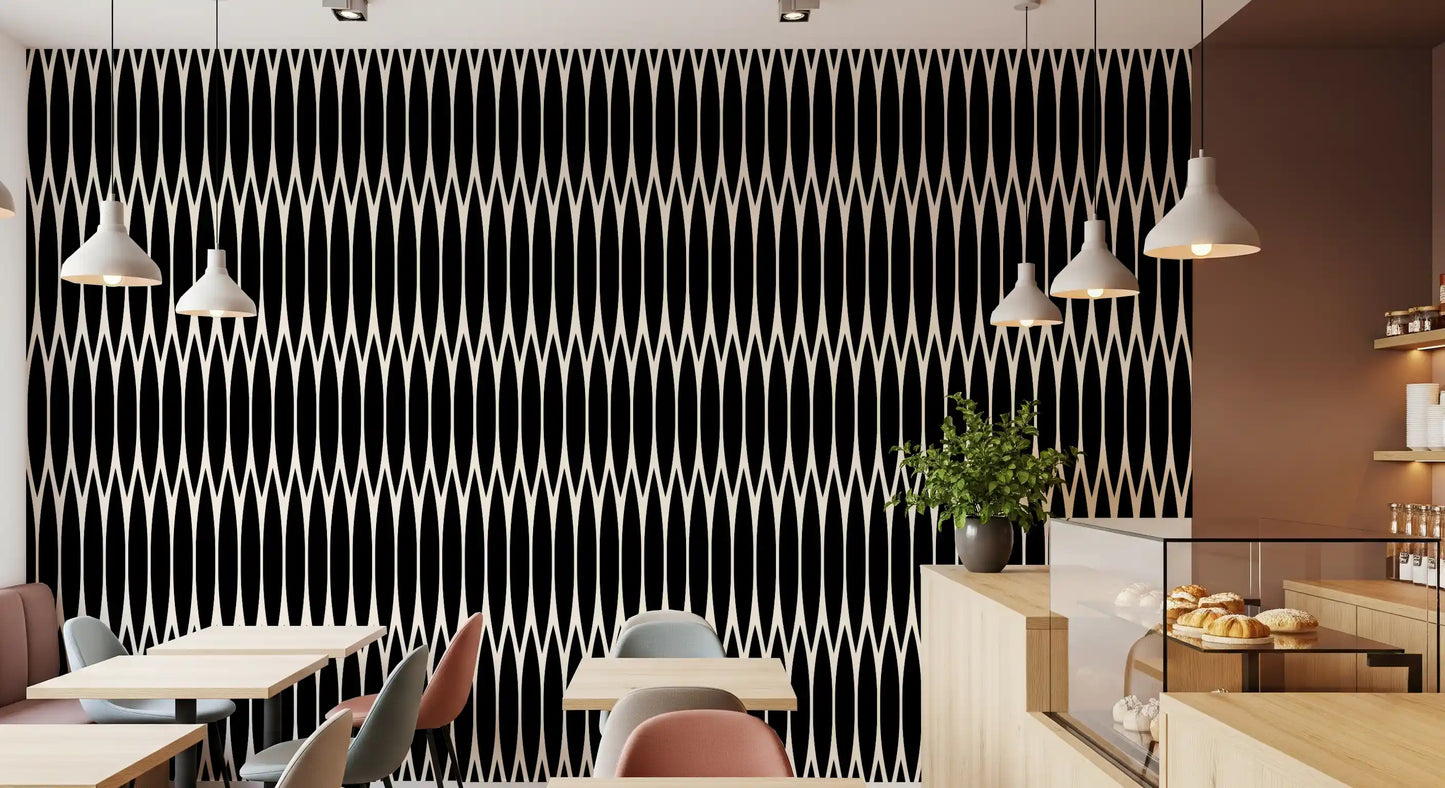 Minimalist Vertical Geometric Lattice Wallpaper⁠
