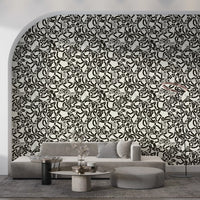 Interwoven Monochromatic Curves Wallpaper⁠