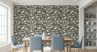 Interwoven Monochromatic Curves Wallpaper⁠