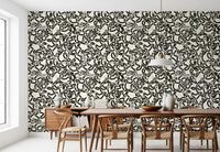 Interwoven Monochromatic Curves Wallpaper⁠