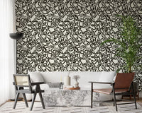Interwoven Monochromatic Curves Wallpaper⁠