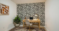 Interwoven Monochromatic Curves Wallpaper⁠