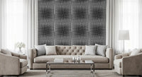 Monochromatic Wavy Grid Wallpaper⁠