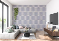 Soft Grey Geometric Arches Wallpaper⁠