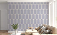 Soft Grey Geometric Arches Wallpaper⁠