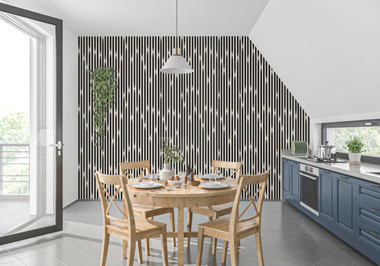 Interlocking Monochromatic Stripes Wallpaper⁠