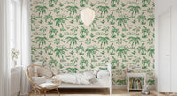 Coastal Breeze Tropical Lineart Wallpaper⁠