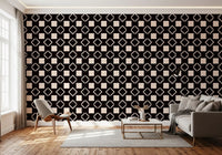 Minimalist Monochrome Geometric Grid Wallpaper⁠