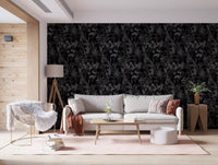 Enchanted Monochrome Garden Wallpaper⁠
