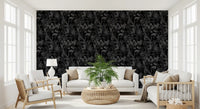 Enchanted Monochrome Garden Wallpaper⁠