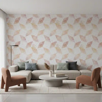 Layered Peach Geometric Blocks Wallpaper⁠